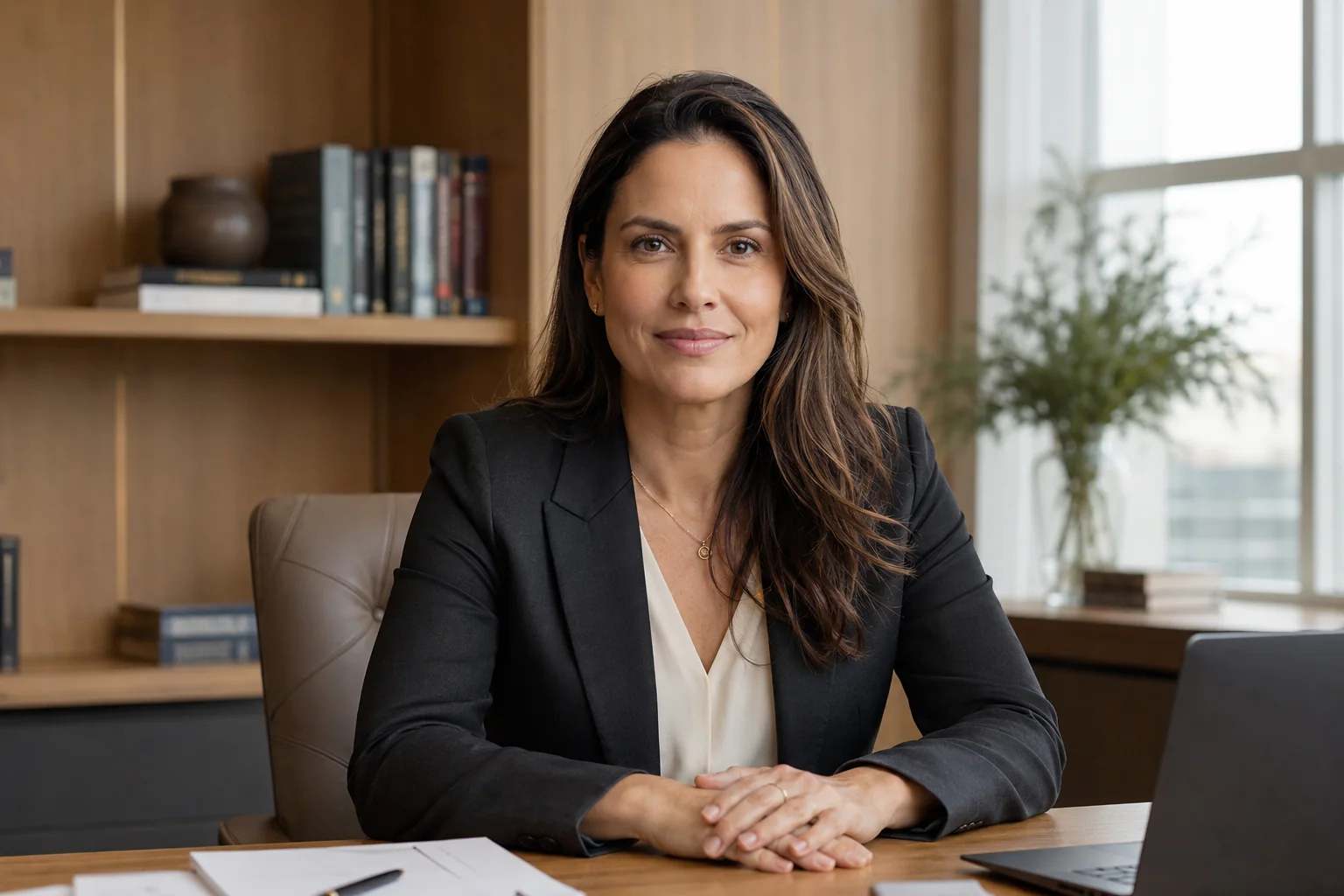 Personagem ilustrativo em cenário de gestão de um escritório de advocacia